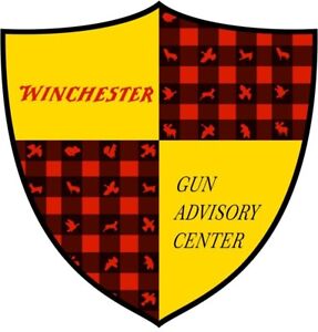 Winchester Gun Advisory Center Shield Shaped DIECUT NEW Sign 40