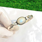 Rainbow Moonstone Gemstone 925 Sterling Silver Handmade Cuff Bracelet