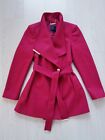 Ted Baker Rosess Short Wool Wrap Coat Red Deep Pink Size 2 UK 10  RRP £275