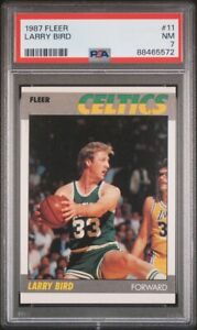 1987-88 Fleer Basketball Larry Bird PSA 7 Boston Celtics HOF