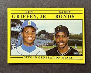 1991 Fleer Ken Griffey Jr & Barry Bonds Second Generation Stars #710