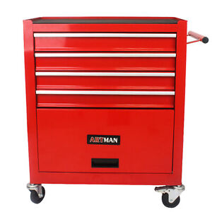 New ListingRolling Tool Cabinets 4 Drawer Tool Box Tool Chest Storage Organizer With Wheels