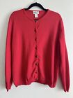 Vintage Pendleton Lambs Wool Buttoned Cardigan Size XL Red