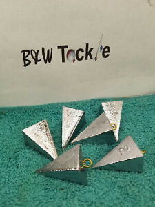 Pyramid Sinkers brass eye 1, 1.5, 2, 2.5, 3, 4, 5, or 6 oz. lead weight fishing