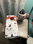 Johanna Parker Carnival Cottage Laughing Luna  Moon Man Mug with Topper/NWT Lot