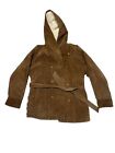 Mr Tony's Custom Tailored Womens Leather Fur-lined Tan Jacket Button Up Sz XL