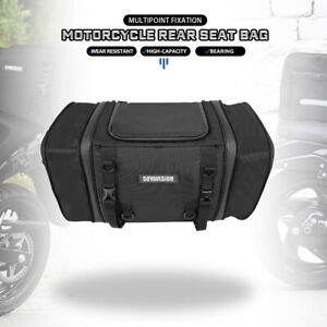 Motorcycle Tail Bag 30-50L Expandable Travel Luggage Rack Bag Multifunctional (For: Indian Roadmaster)