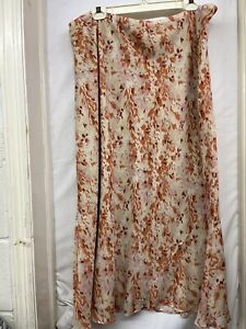 Ladies Lane Bryant 14/16 Skirt Long Lined Elastic Waist Polyester