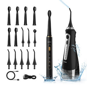 Sonic Electric Toothbrush Water Dental Flosser Cordless for Teeth Rechargeable