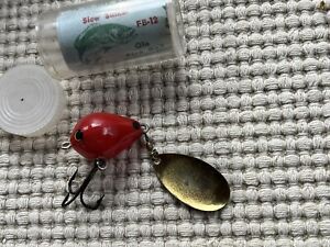 New ListingJOHNNY HORTON CANE RIVER BAIT CO OLE FIRE BALL red/gold FISHING LURE 1960