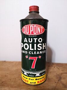 Vintage Dupont Auto Polish Cone Top Can, 9