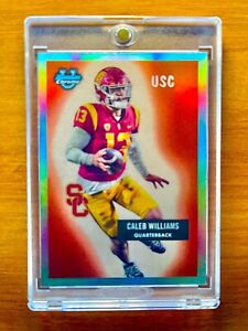 Caleb Williams RARE ROOKIE REFRACTOR INVESTMENT CARD SSP BOWMAN CHROME ROY MINT