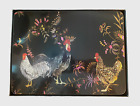 Williams Sonoma Rooster Hard Place Mats Set Of 4 Francais Napperons Boxed Black