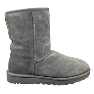 UGG Women's Classic Short Grey Suede Winter Boot Size US 8