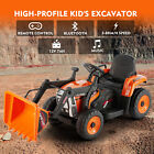 Orange 12V Electric Ride On Excavator Truck Digger 3 Speeds Music Light w/Remote