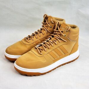 Adidas Mens Frozetic FW6782 Tan Mid Top Lace Up Basketball Shoes Size 10.5