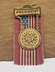 Antique 10K Daughter of Union Veterans Past President Medal and ribbon--779.24