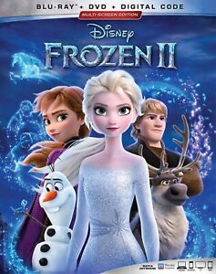 Frozen 2 II Disney Blu ray, DVD, Digital Code New with Slipcover Free Shipping