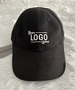 Authentic Balenciaga “Your Logo Here” Black Adjustable Hat L Large