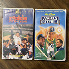 2 VHS Movie Lot Baseball Tapes Sports Rookie Of The Year Angels In The Outfield