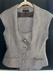 Escada Grey Textured And Belted Vest And Trousers