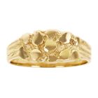 14k Yellow Gold Solid Nugget Ring 7.3mm Available in Sizes 5.5-7.5