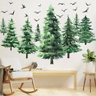 Watercolor Pine Tree Wall Decals Large Tree Wall Sticker Peel and Stick Fores...