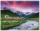 2024 Seasons Wall Calendar, 12-Inch X 9-Inch Size Closed, 18-Inch Size Open, Lar