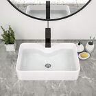 Beautiful Vessel Sink w/single faucet hole, Ceramic Vessel Basin Bathroom Sink