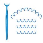 1 Piece Reusable Dental Floss Holder Handle +100 Pieces Floss Heads Teeth Stick