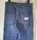 Vintage Nike Air Carpenter Pants Mens 38 Baggy Denim Embroidered USA RARE 90s