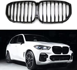Front Kidney Grille For BMW X5 G05 2019-2022 2023 Gloss Black M-Performance (For: 2021 BMW X5 xDrive40i 3.0L)