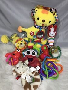 Baby Toys Lot of 10 Teethers Rattles Hanging Mirror V-Tech Assorted Brands 83