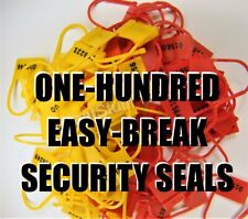 SECURITY SEALS, EASY-BREAK, MEDICAL, FIRE, FAST-RELEASE, 100 SEALS, RED & YELLOW