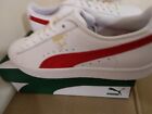 Mens Puma Classics Clyde Shoes, Red White Sneaker Size 10 U.S New