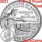 2021 PDS Quarters Proof George Washington Crossing the Delaware 3 New Clad P D S