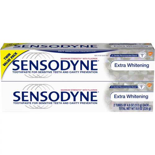 Sensodyne Extra Whitening Sensitive Toothpaste, 4 Oz  2 Pack