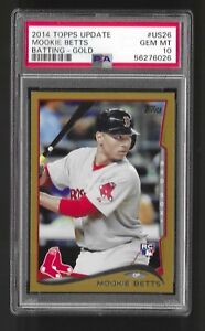 2014 Topps Update Gold #US26 Mookie Betts RC Rookie PSA 10 Serial #'d 299/2014