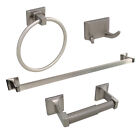 Brushed Nickel 4 Piece Bathroom Hardware Accessories Set with 24