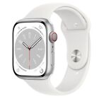 Apple Watch Series 8 GPS + Cellular Unlocked 41mm Silver Case S/M and M/L Bands