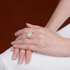 White Jade Rings Vintage Jewelry Women Charm 925 Silver Natural Adjustable Ring