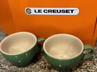 New ListingLe Creuset Giant Cappuccino Mug Cup 400Ml Bamboo Green NEW Set 2.