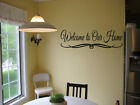 WELCOME TO OUR HOME VINYL WALL DECAL QUOTE DESIGN LETTERING DECOR STICKER ENTRY