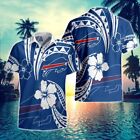 Polynesian Tribal Tattoo Buffalo Short-Sleeve Hawaiian Shirt Football Lover Gift