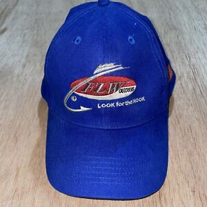 FLW Outdoors Hat Fishing League Worldwide Baseball Cap Look for the Hook Blue