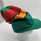 Rasta Tam Dreadlock Tube Hat With Brim Red Green Yellow