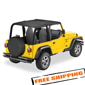 Bestop 52531-15 Black Denim Safari-Style Bikini Top for 97-02 Jeep Wrangler TJ (For: Jeep Wrangler)