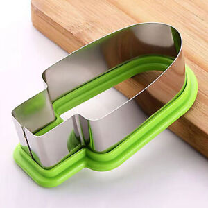 2 Pcs Stanless Steel Watermelon And Food Slicer Popsicle Shape Mold Cutter