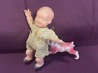 Vintage Japanese Celluloid Mechanical Baby with Dog Chasing, about 1920s