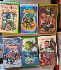 Lot of 6 Children's VHS movies - Veggie Tales, Christmas